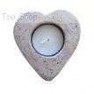 100143 Candle Light Heart - ceramic