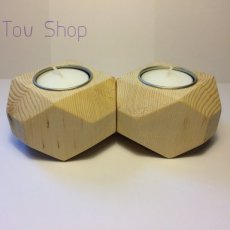 Octagonal Wooden Candle Light