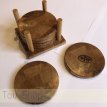 100220 Coaster Set - Oak