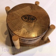100220 Coaster Set - Oak