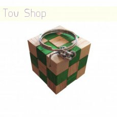 704535-6 Cube Snake Keychain Green